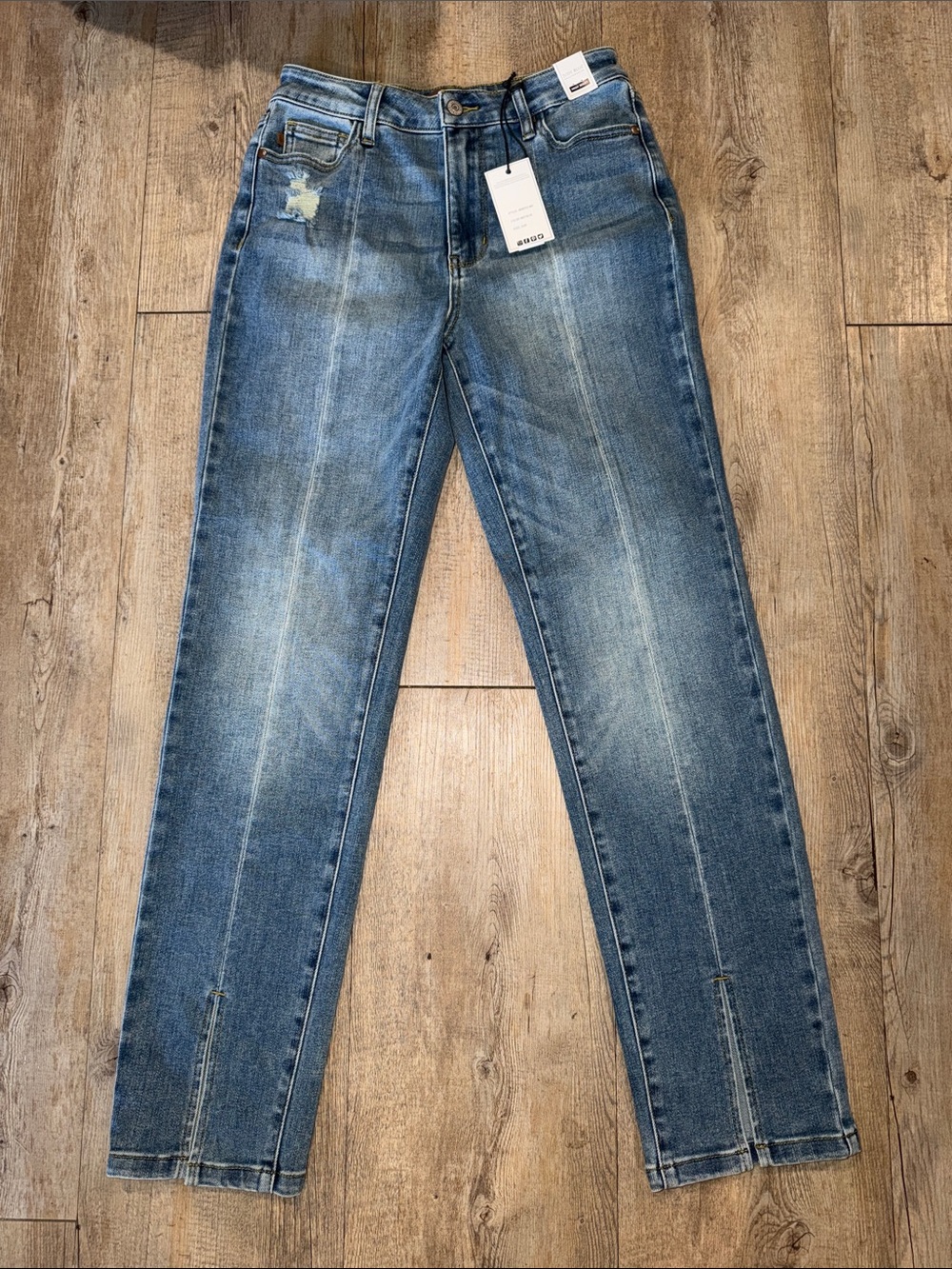 Judy Blue Faded Blue High-Rise Straight-Leg Jeans